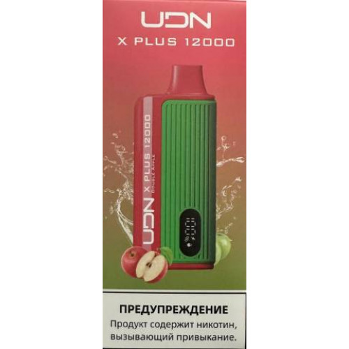 Электронная сигарета UDN X Plus 12000 Двойное Яблоко